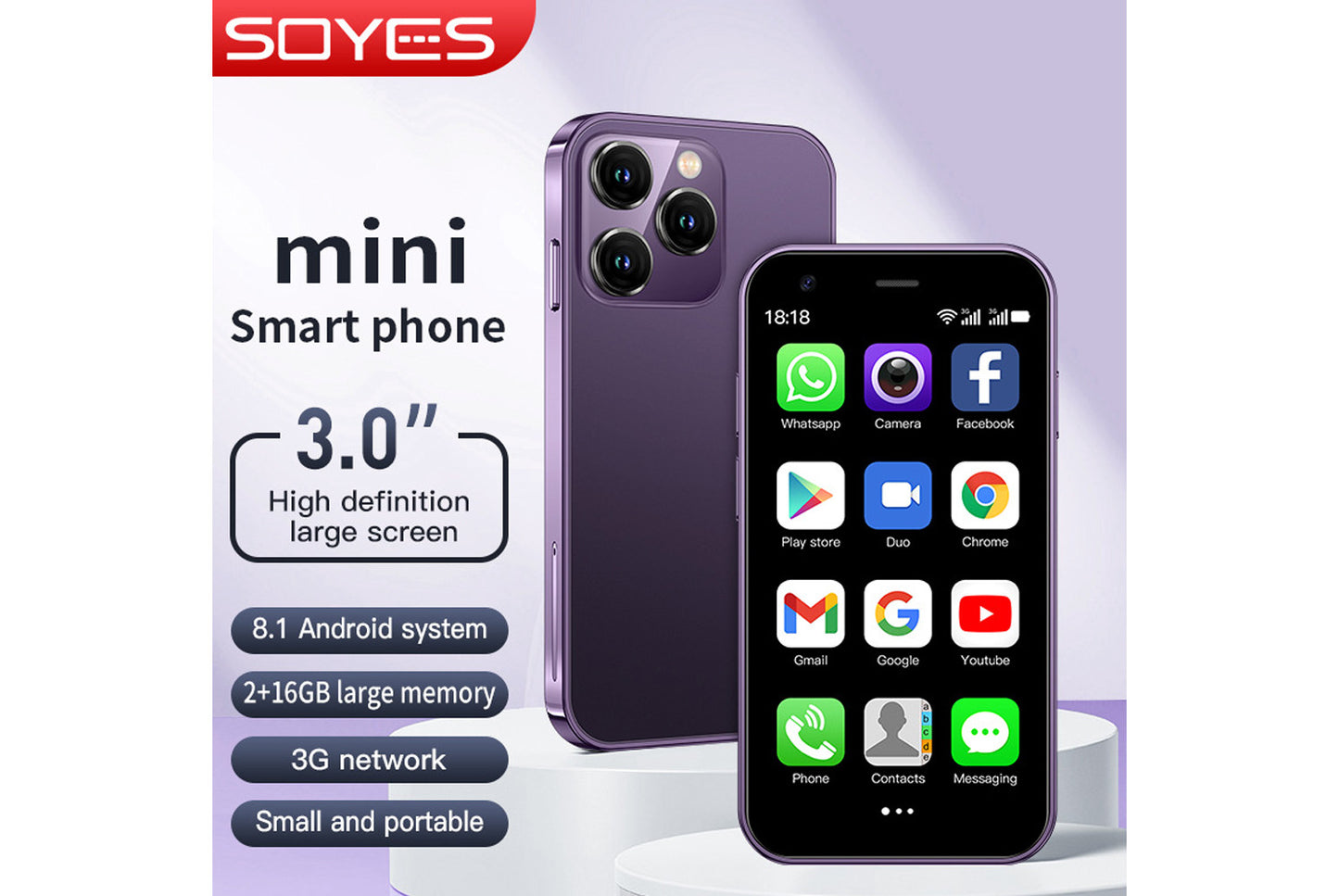 XS15 mini Dual-SIM Pocket Android Phone