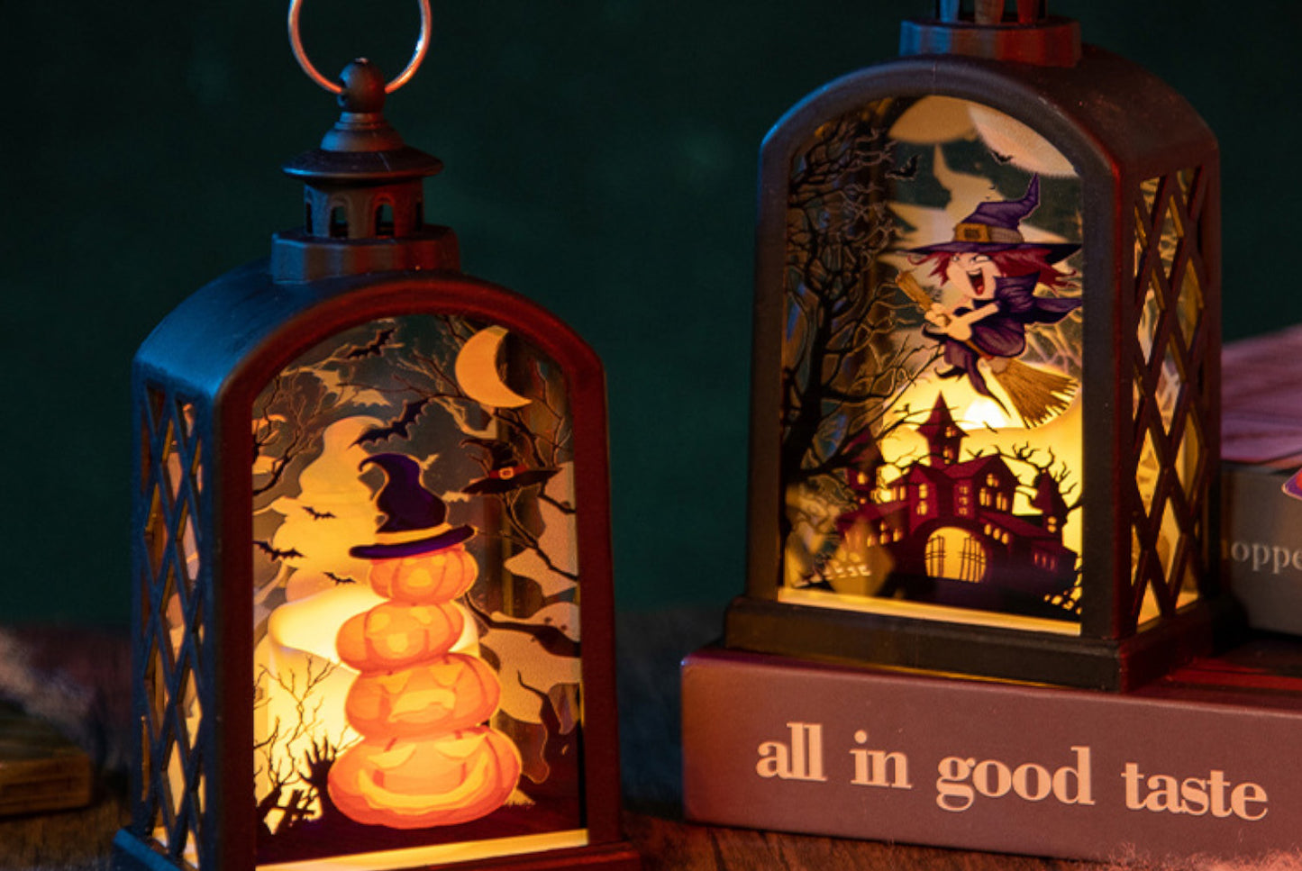 **Halloween Vintage Portable Pumpkin Lantern