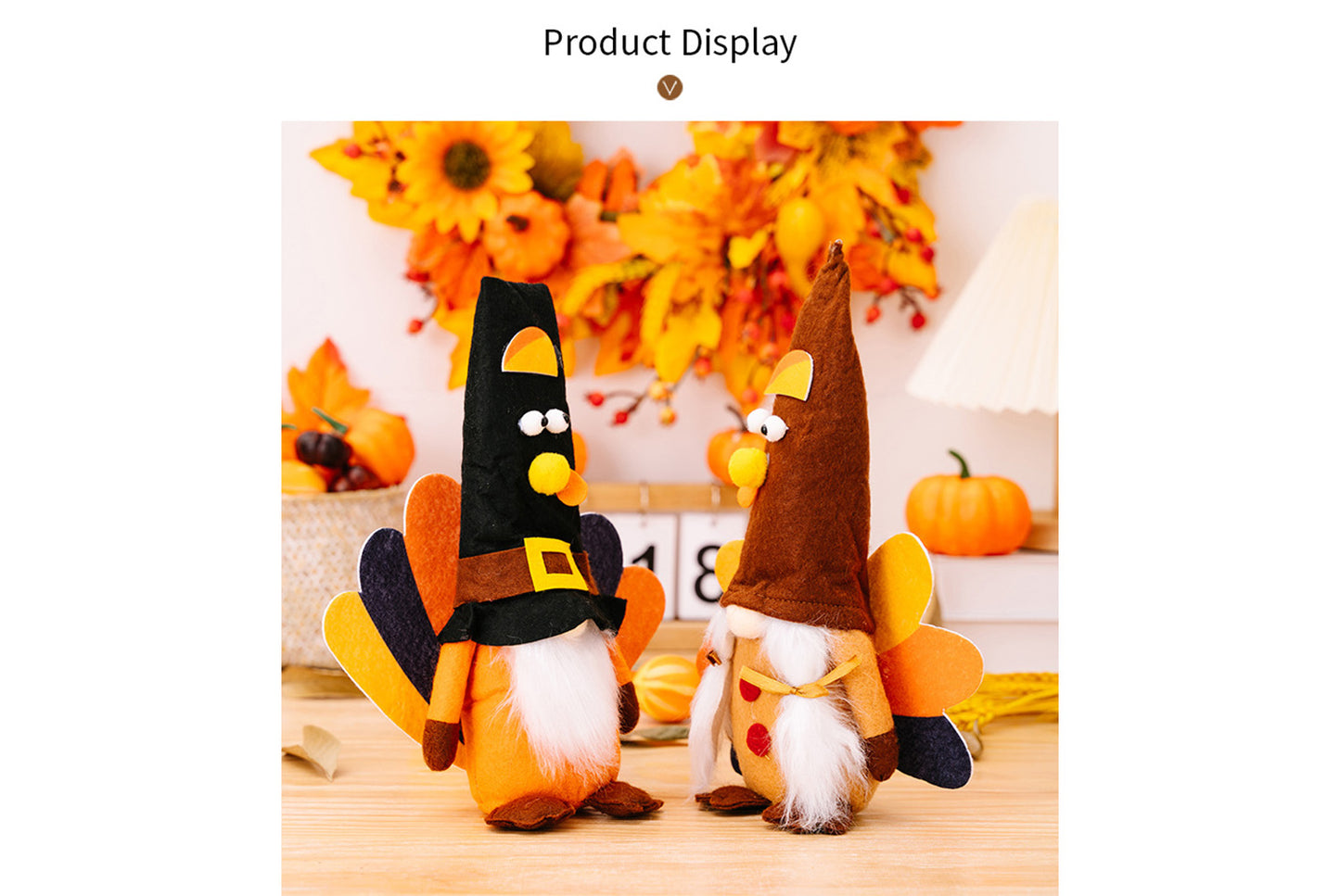 Thanksgiving Spread-Tail Turkey Gnome Ornament