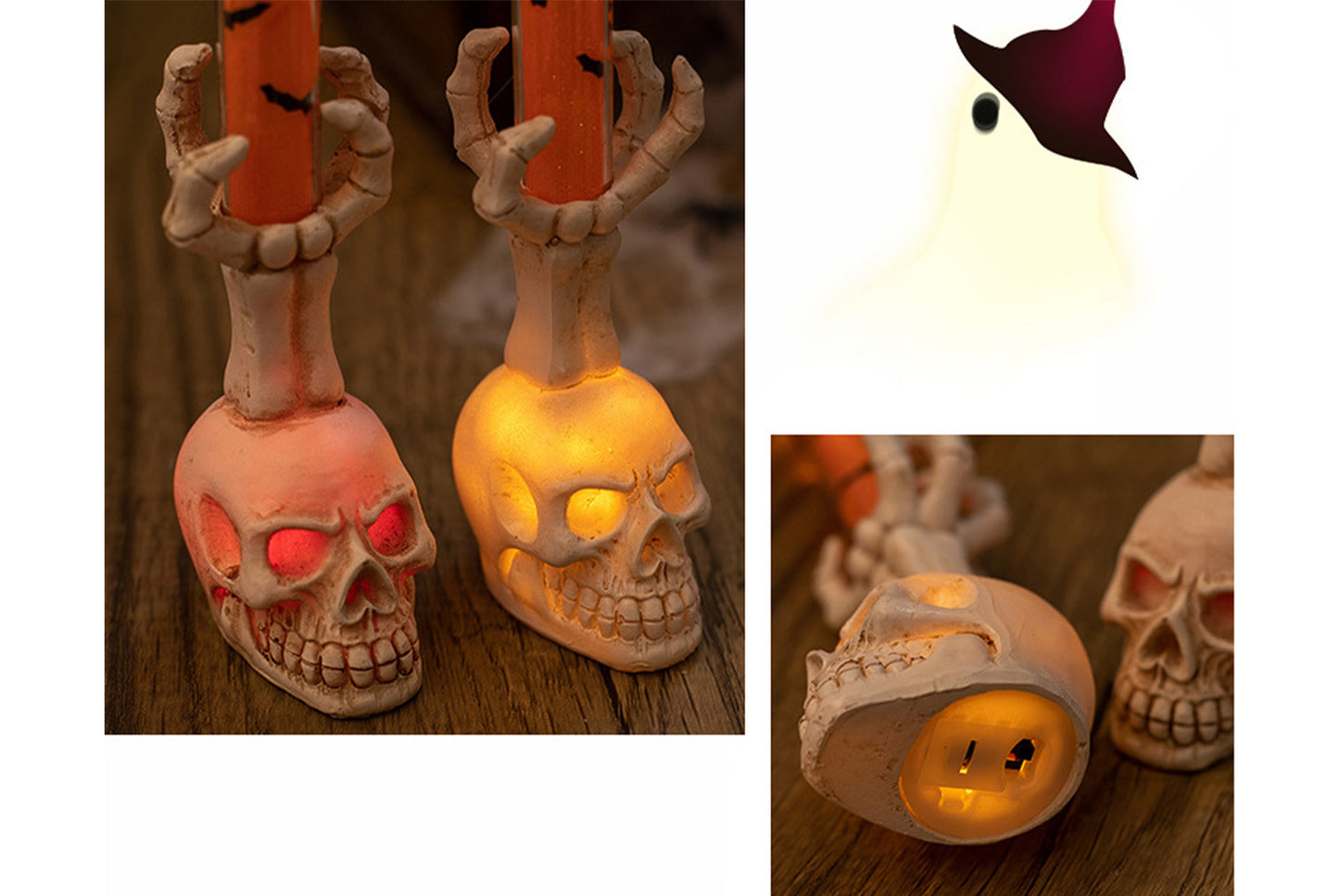 **Halloween Skull Candle Lantern | Horror Themed Decoration Prop**