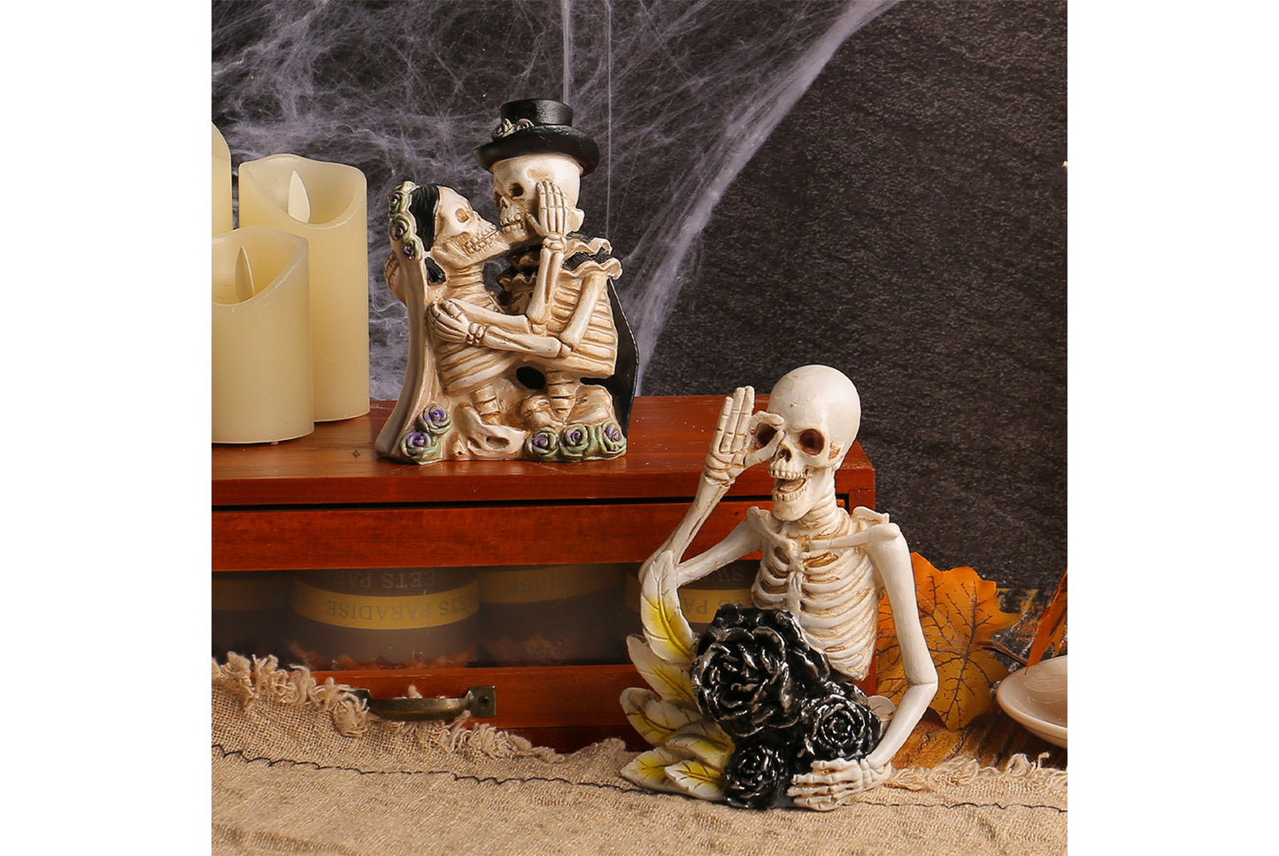 **Halloween Cartoon Skeleton Figure | Funny Resin Decoration**