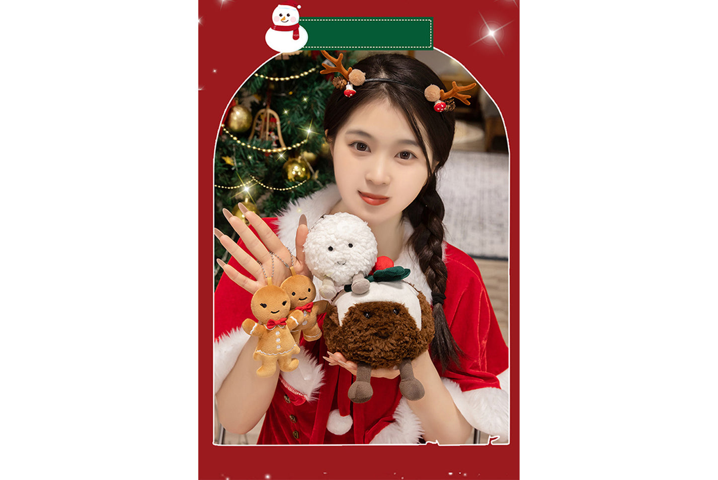 Christmas Plush Toy Set (Holiday Decorative Pendant Doll)