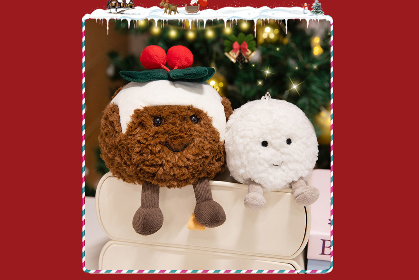 Christmas Plush Toy Set (Holiday Decorative Pendant Doll)
