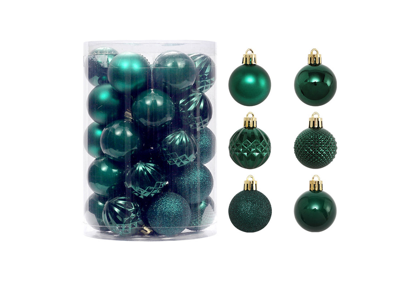 **4cm/34 pcs Tube of Special-Shaped Christmas Balls**