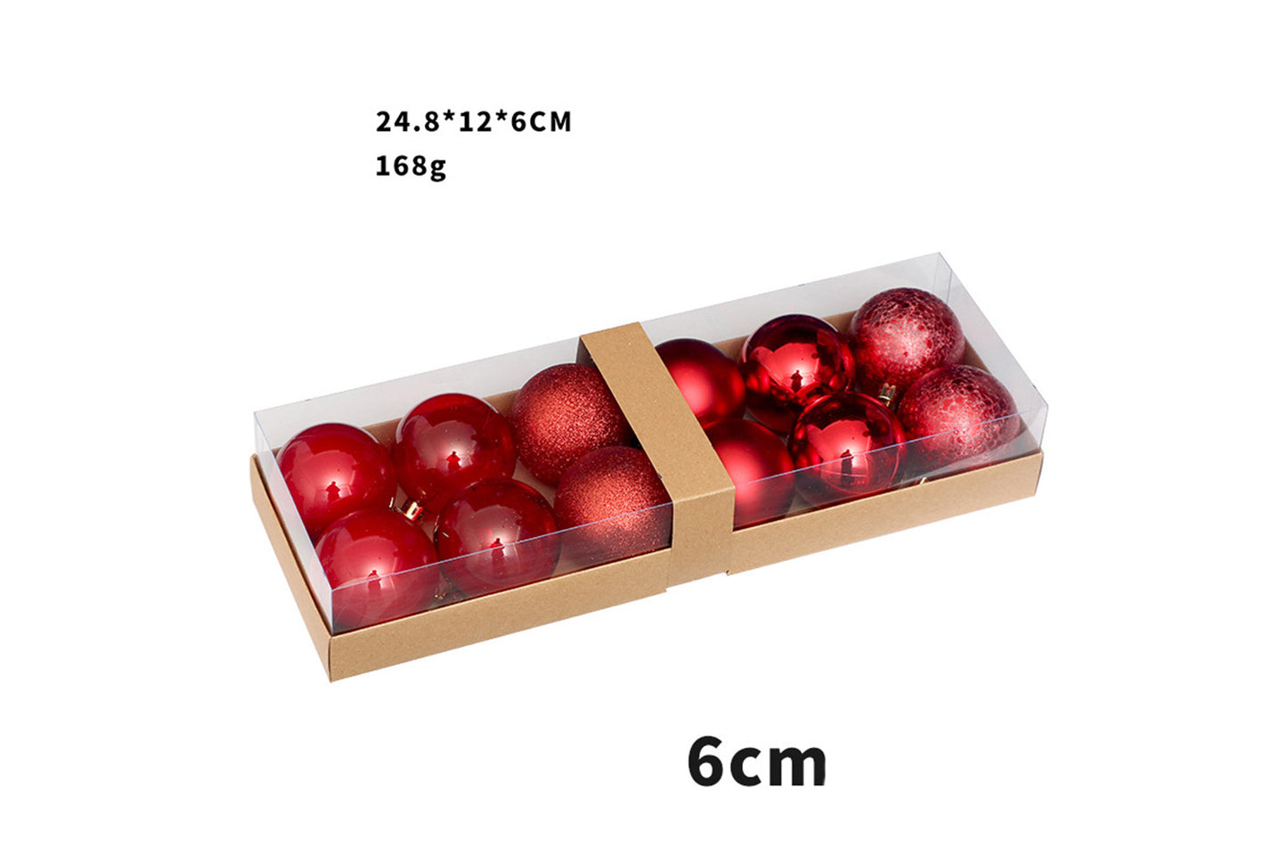 **12 Exquisitely Painted Christmas Ball Gift Box Ornaments**