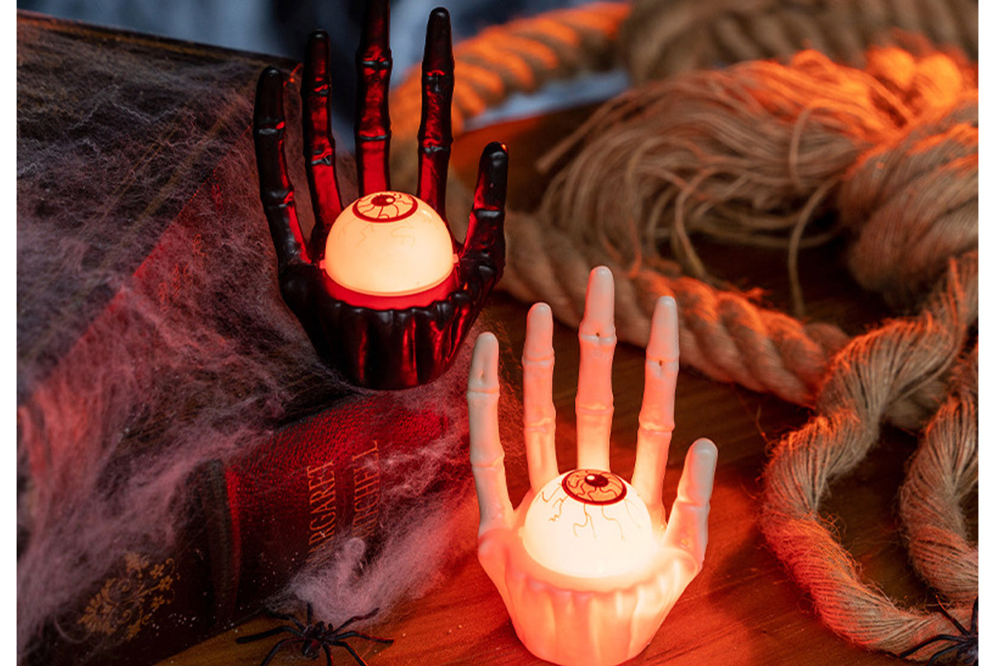 **Halloween Ghost Hand Pumpkin Lantern | Mood Lighting Props**