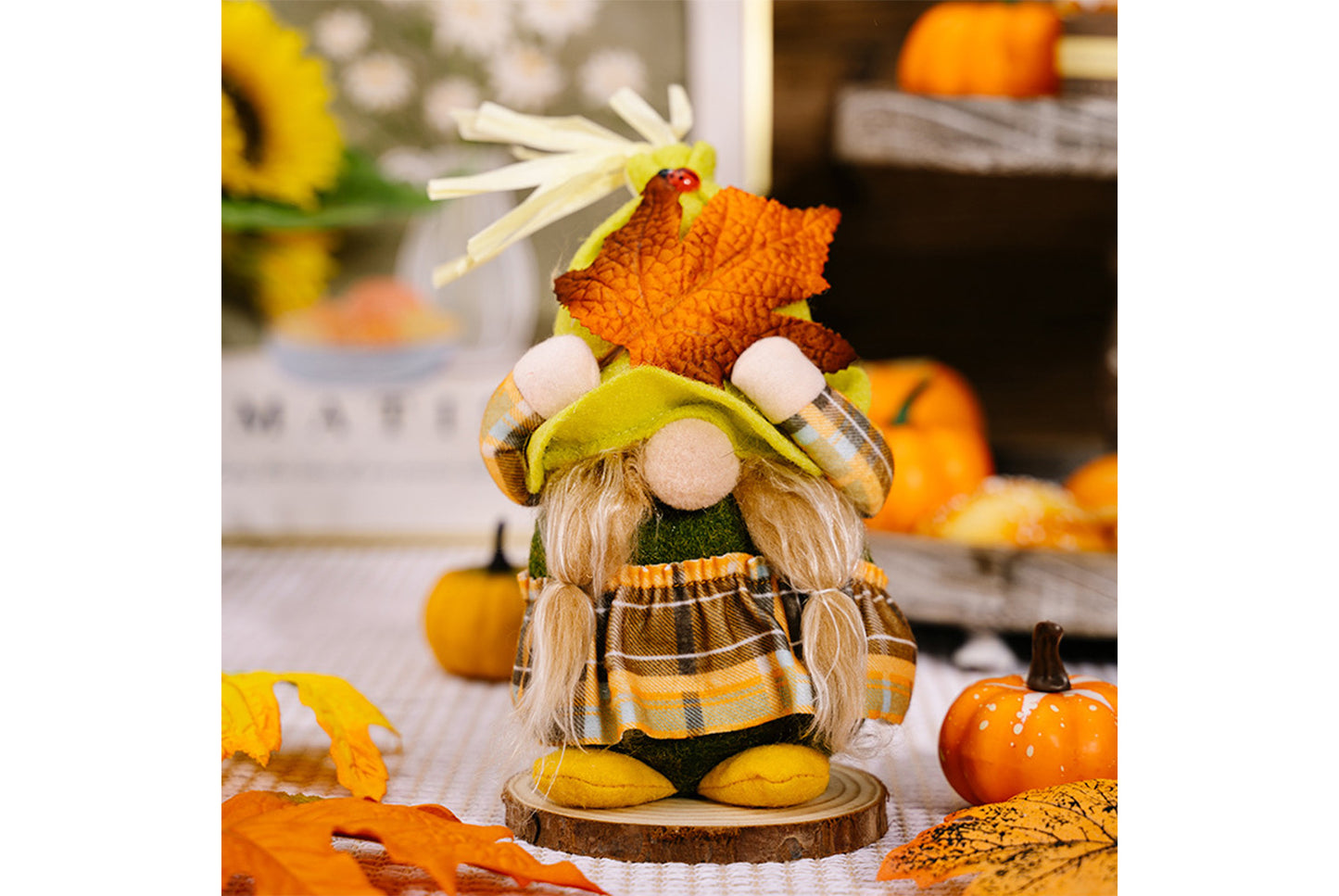 Harvest Festival Gnome Ornament | Maple Leaf Rudolph Doll Ornament