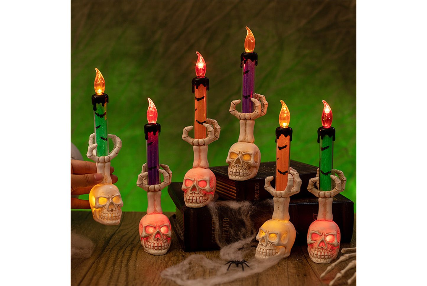 **Halloween Skull Candle Lantern | Horror Themed Decoration Prop**