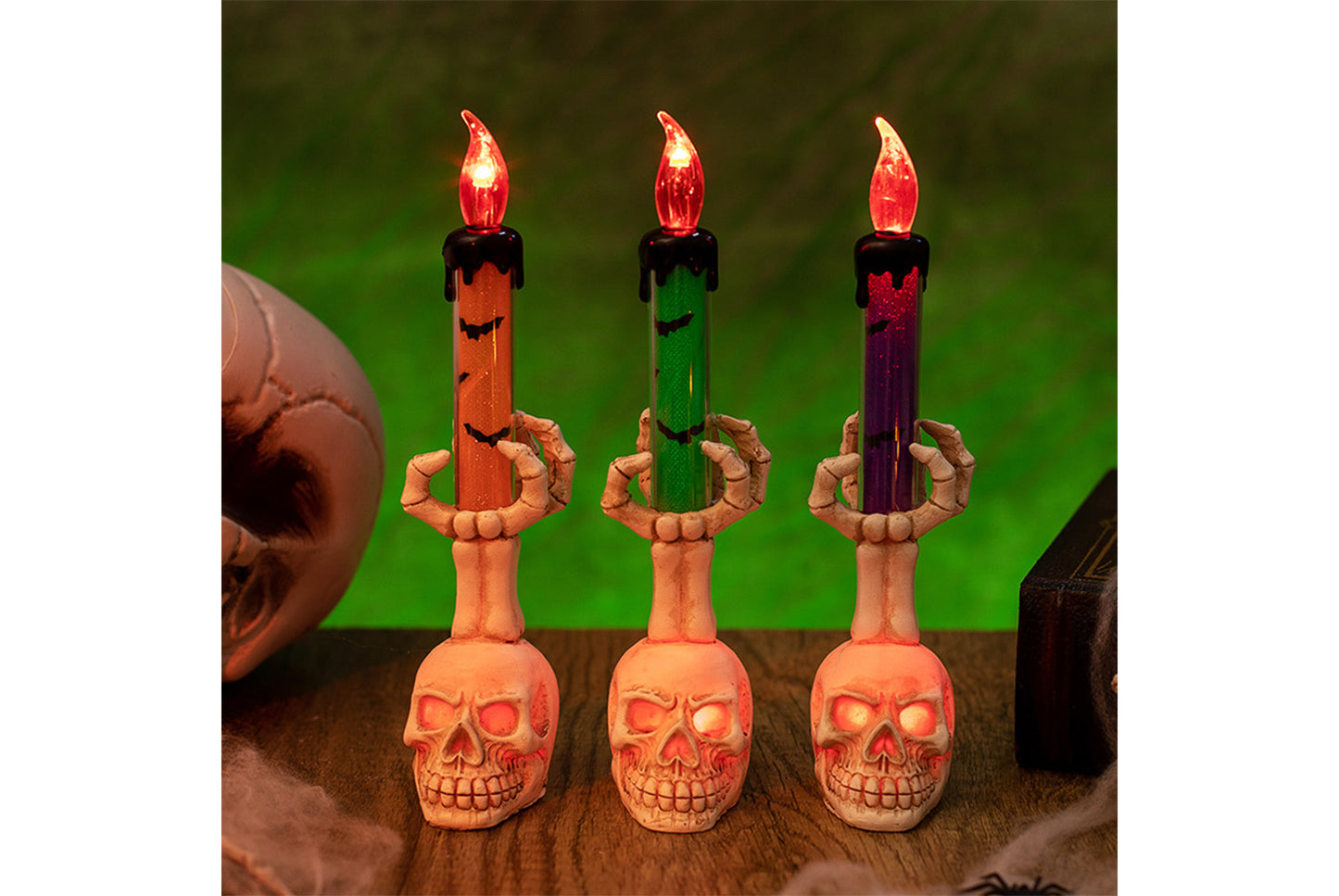 **Halloween Skull Candle Lantern | Horror Themed Decoration Prop**