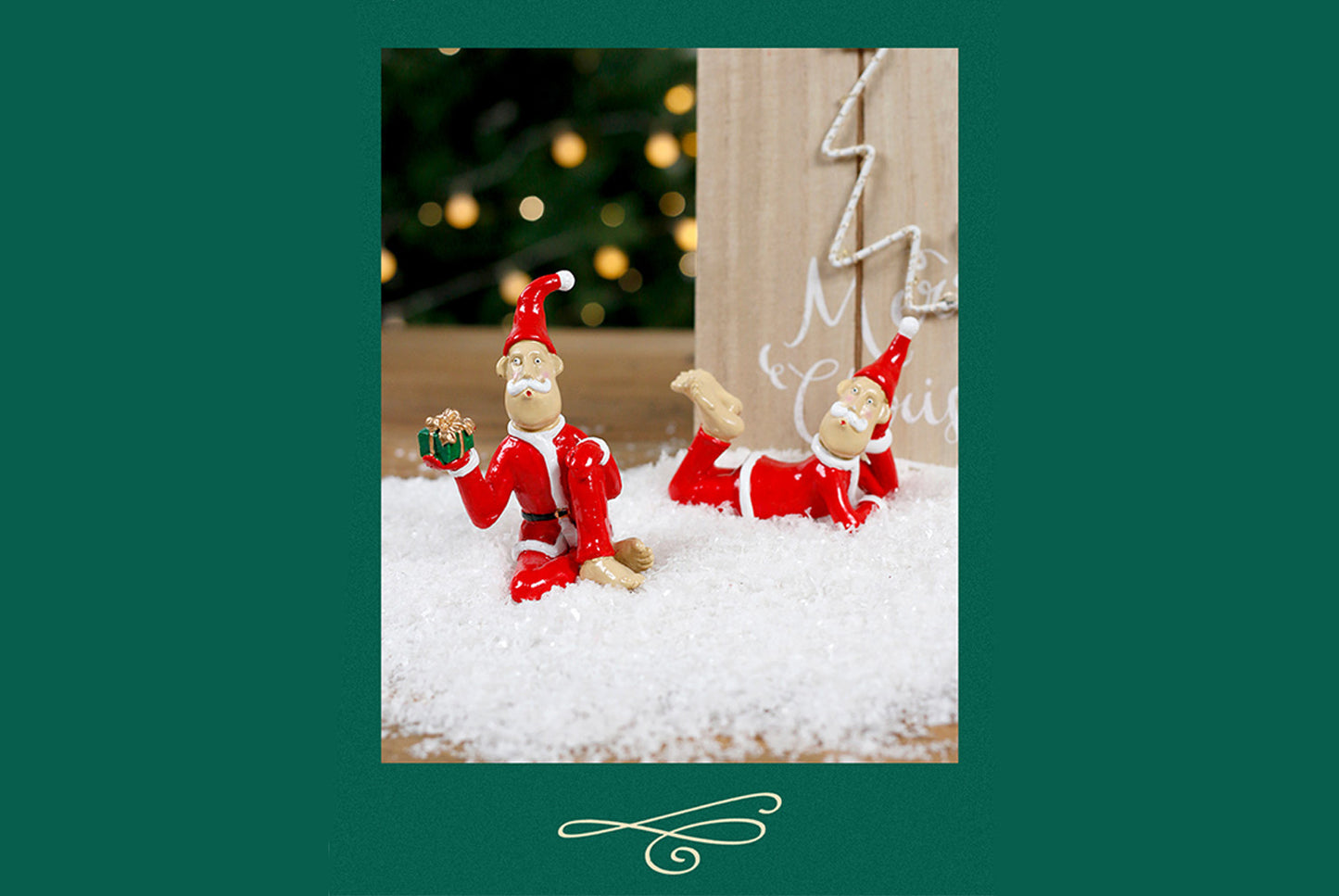 **Funny Santa Claus Resin Ornament (4 Styles Available)**