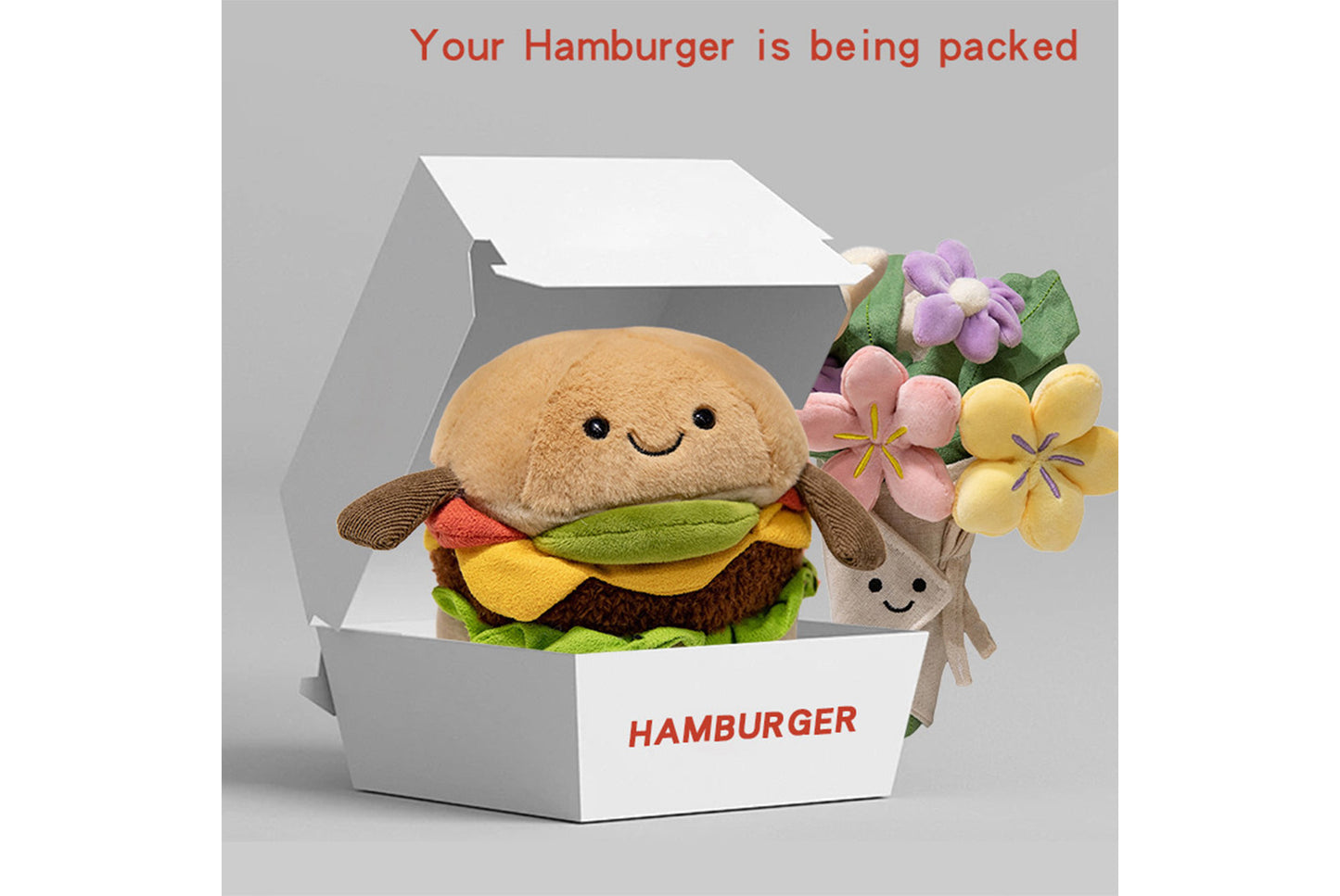 **Jellycat Creative Bouquet Hamburger Plush Toy**