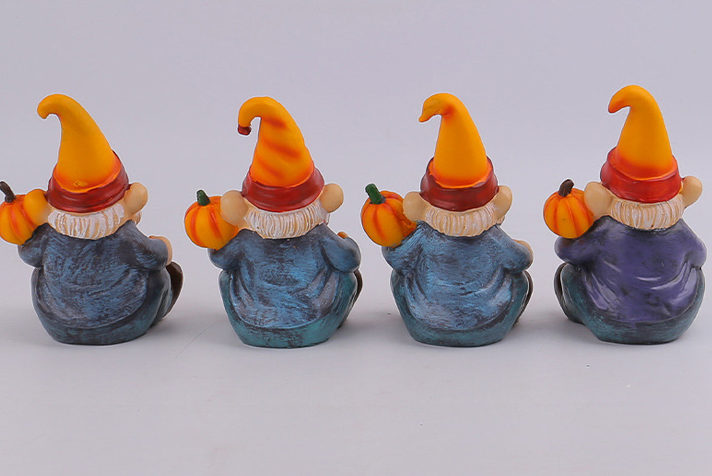 Halloween Pumpkin Old Man Gnome Light-Up Ornament