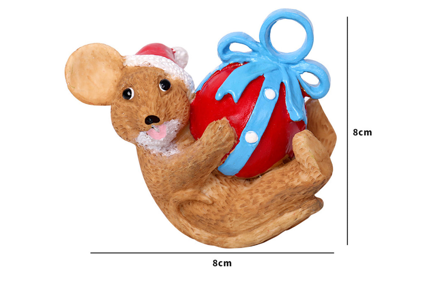 **Cute Mouse Christmas Resin Ornament**