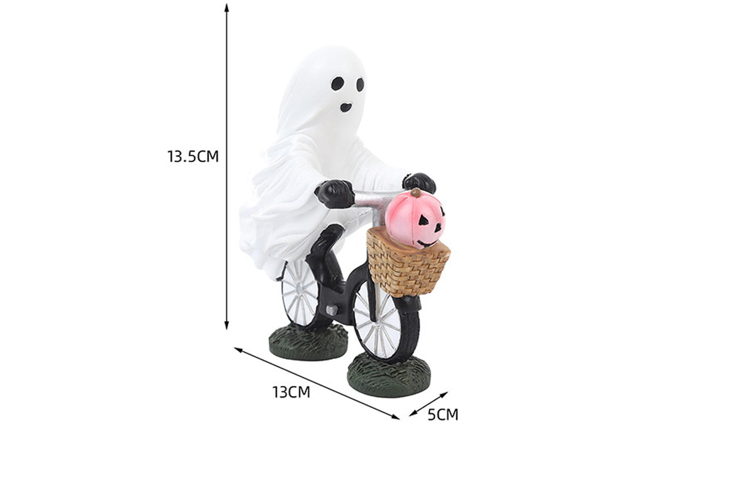 **Halloween Ghost Bicycle Ornament | Creative Desktop Decoration**