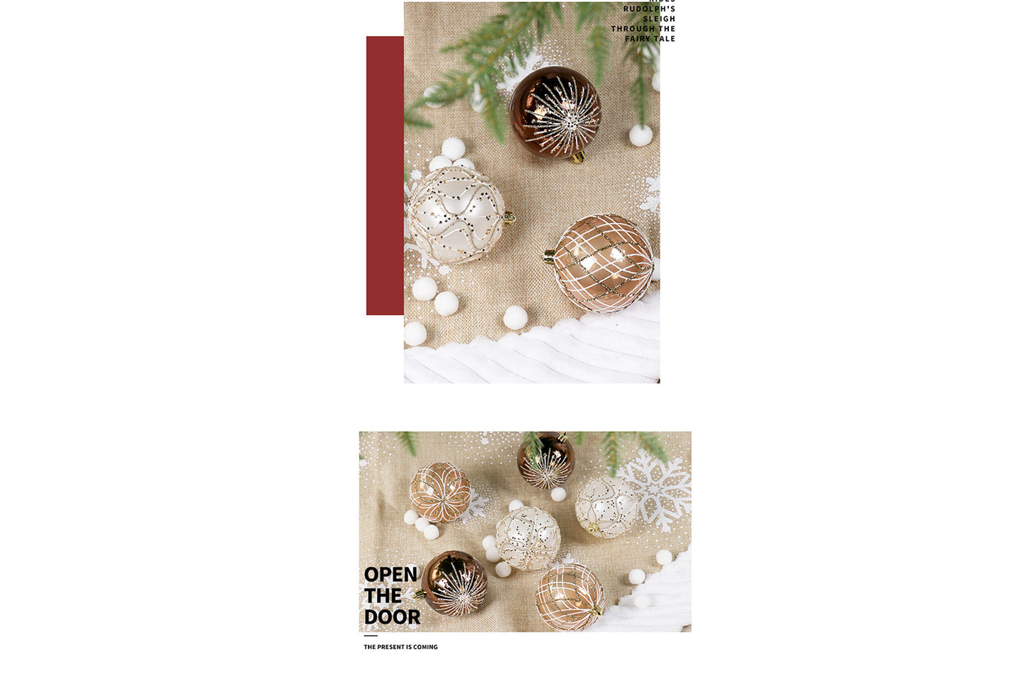 **Set of 6 Painted Christmas Balls**