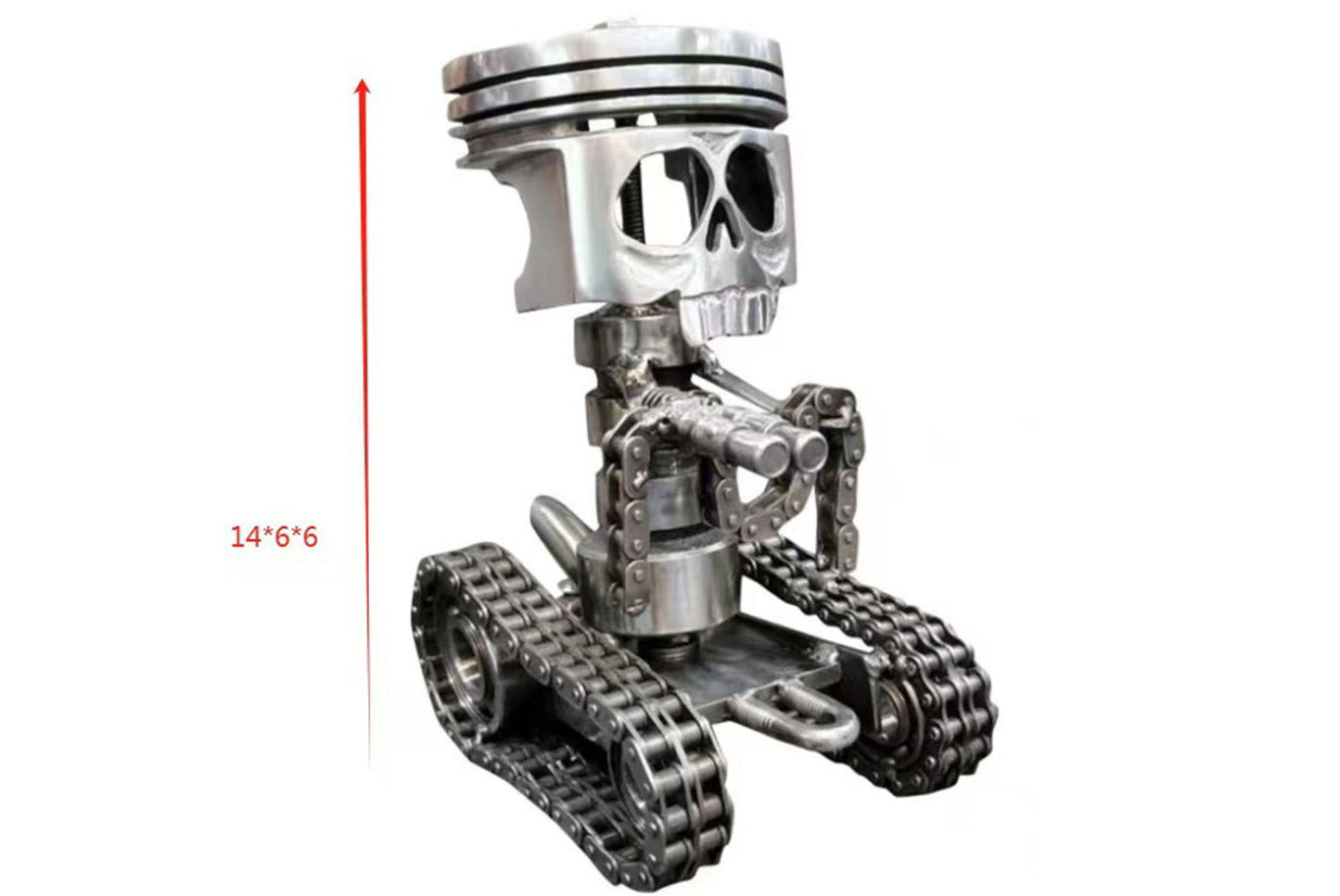 **Steampunk Skull Sculpture | Resin Gear Mechanical Ornament**