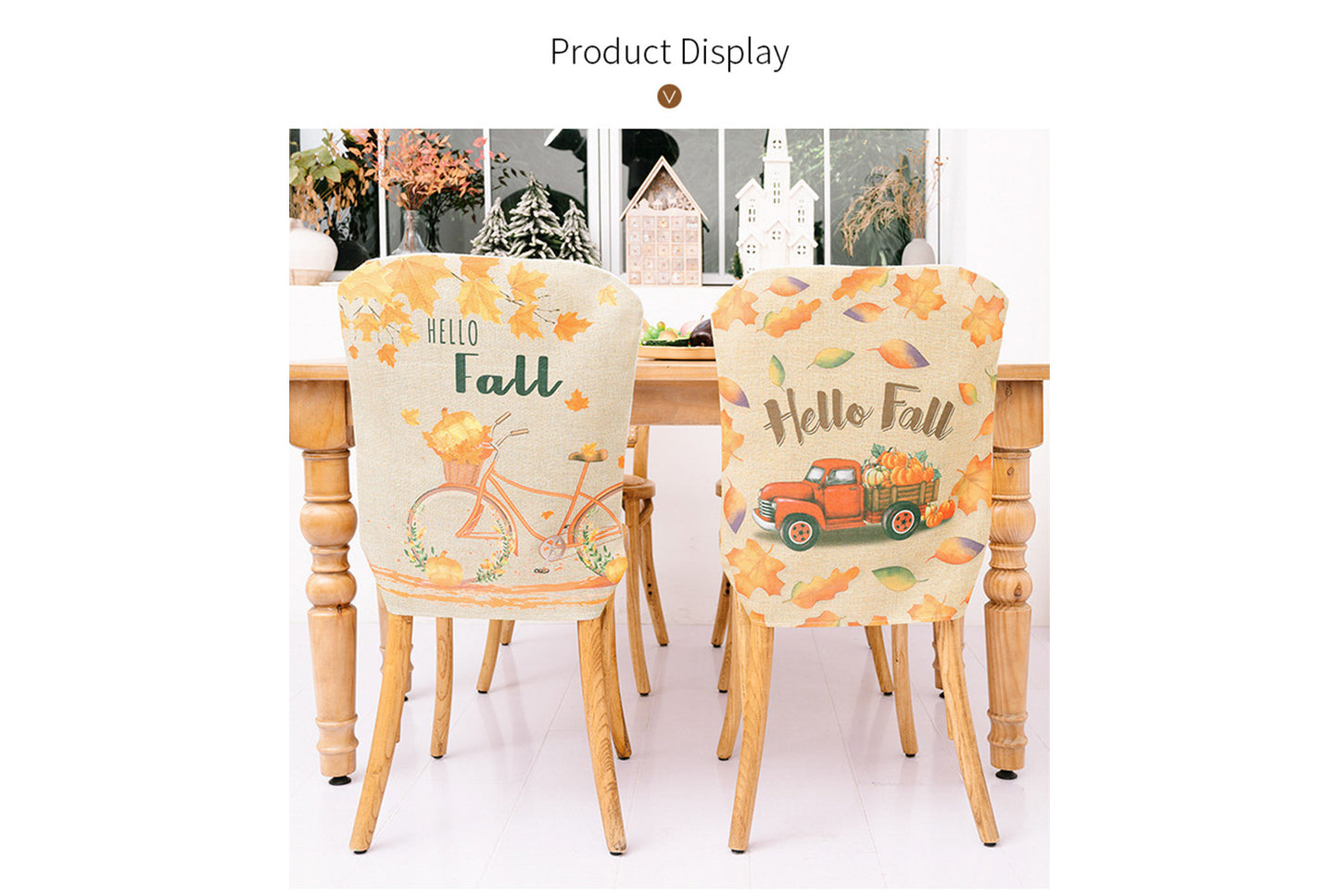 **Harvest Table and Chair Covers | Thanksgiving and Autumn Decor**