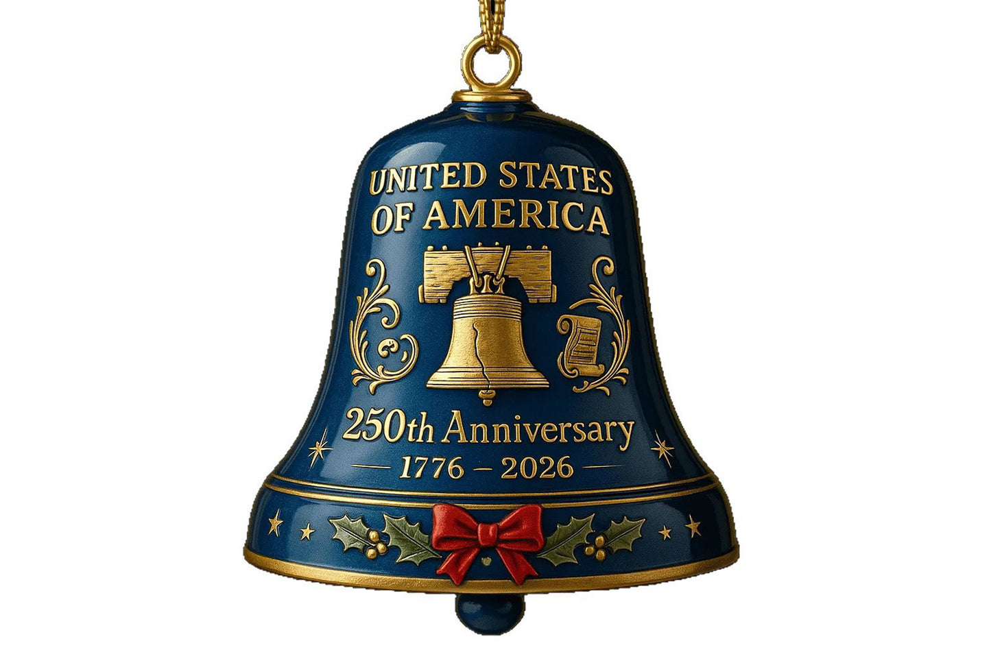 **U.S. 250th Anniversary Bell Ornament**