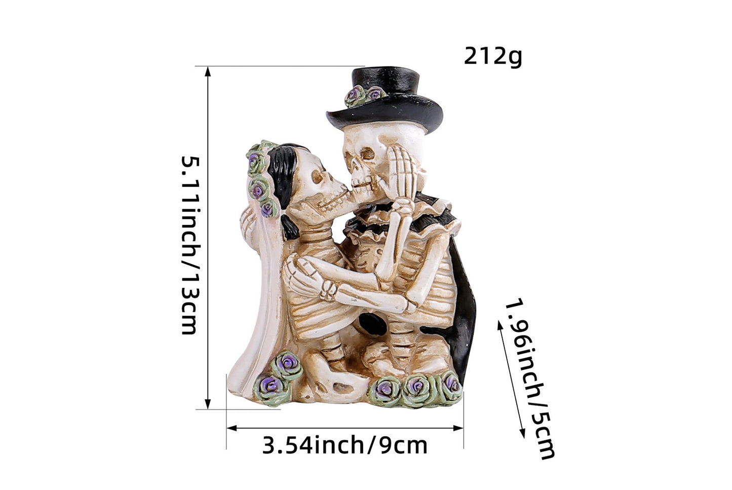 **Halloween Cartoon Skeleton Figure | Funny Resin Decoration**