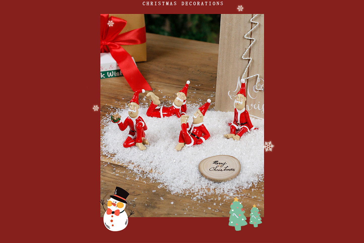 **Funny Santa Claus Resin Ornament (4 Styles Available)**