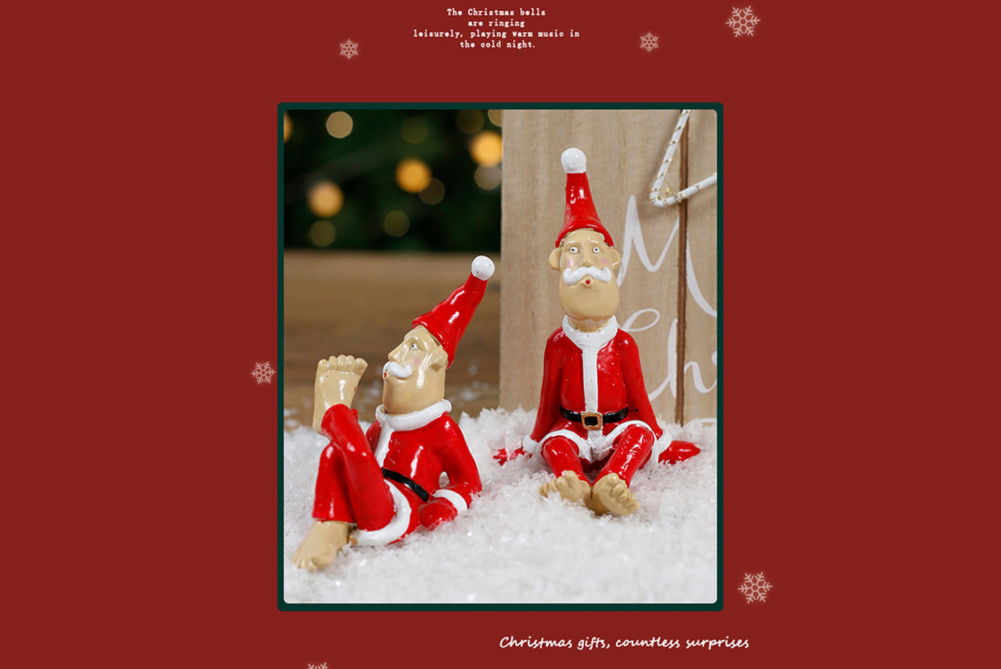 **Funny Santa Claus Resin Ornament (4 Styles Available)**