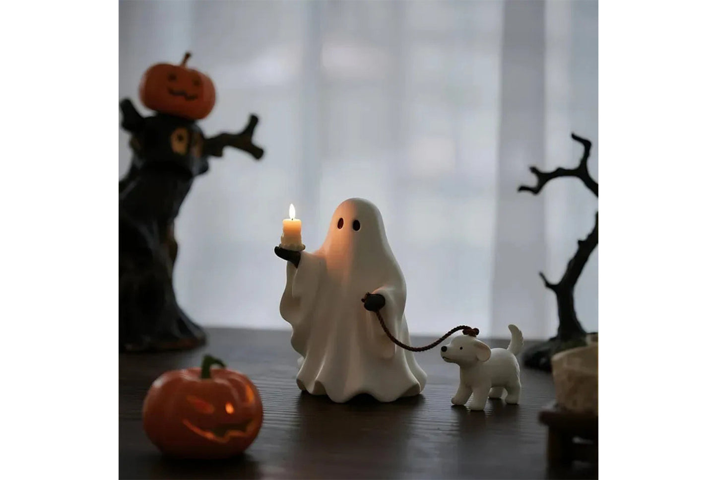 **Ghost Pup Candle Holder Resin Candle Holder**