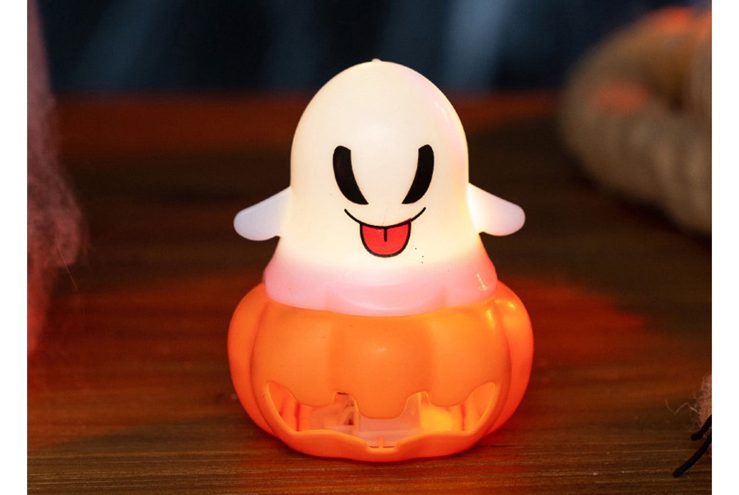 **Halloween Ghost Pumpkin Lantern | Illuminated Decorative Props**