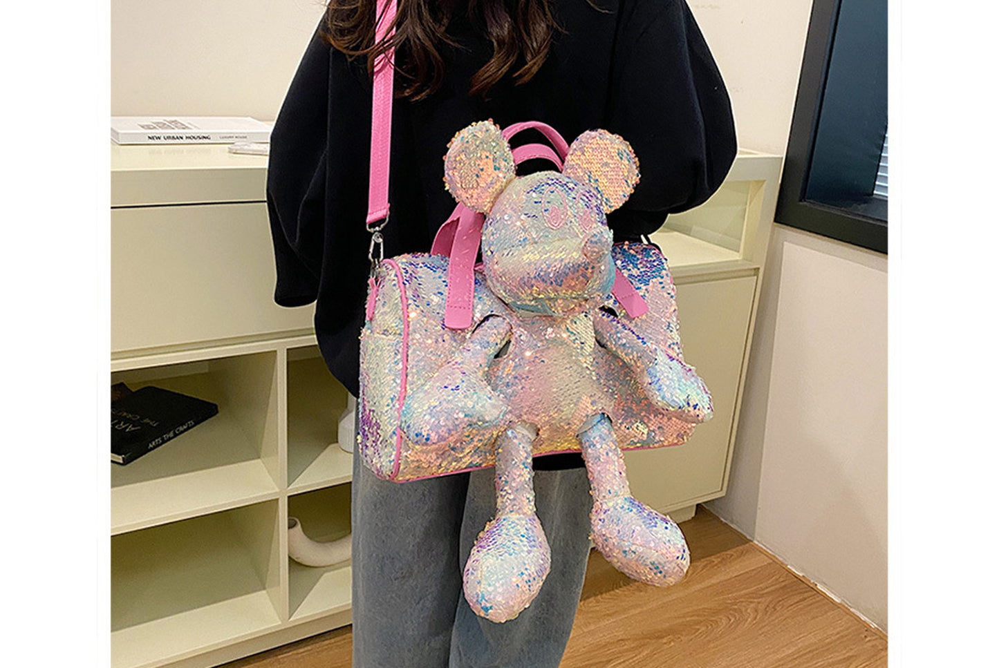 **Mickey Mouse Shoulder Bag with Doll**