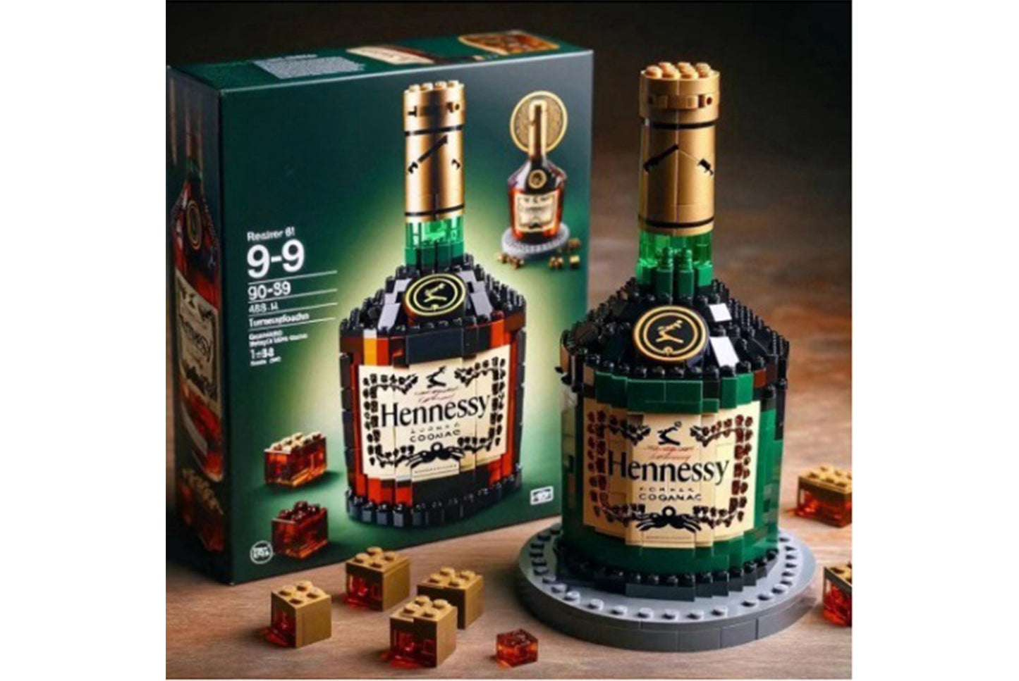 **High-End Simulated Whiskey Bottle Building Block Set**