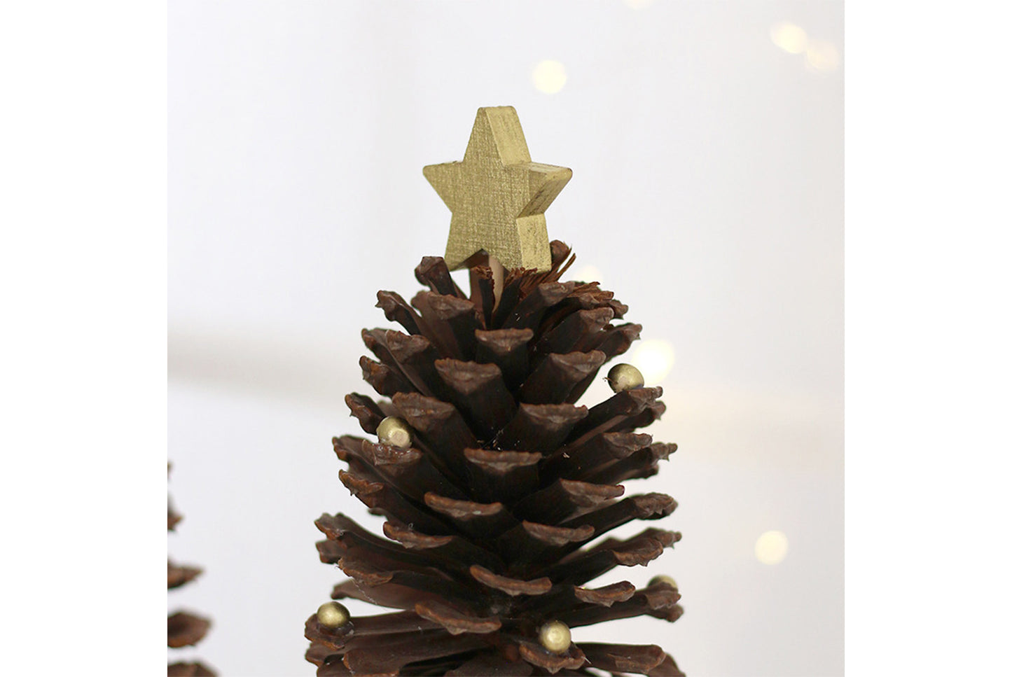**Pine Cone Mini Christmas Tree Ornament (Gold and Silver)**