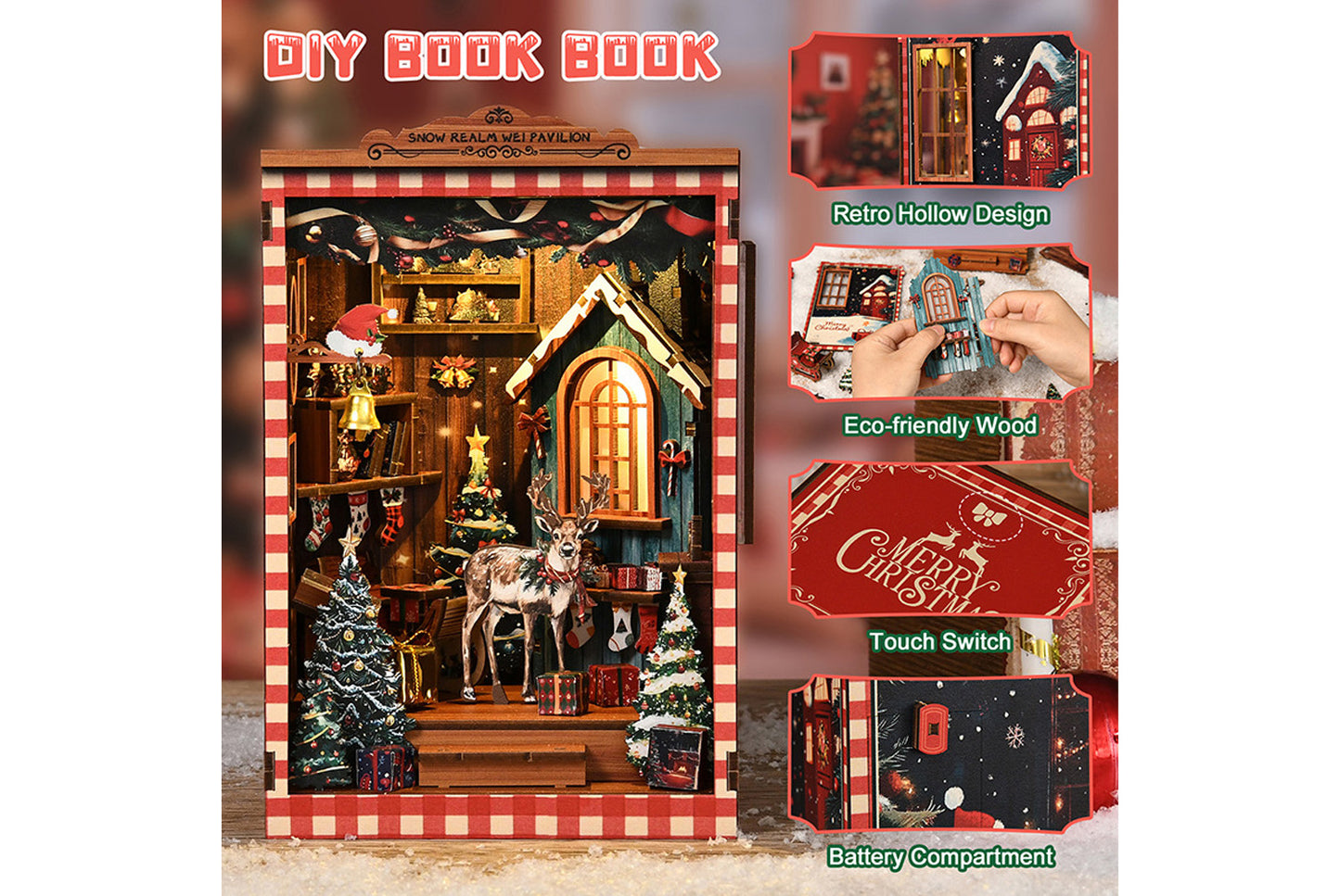 Snow Mirror Micro-cabinet DIY Bookstand Model
