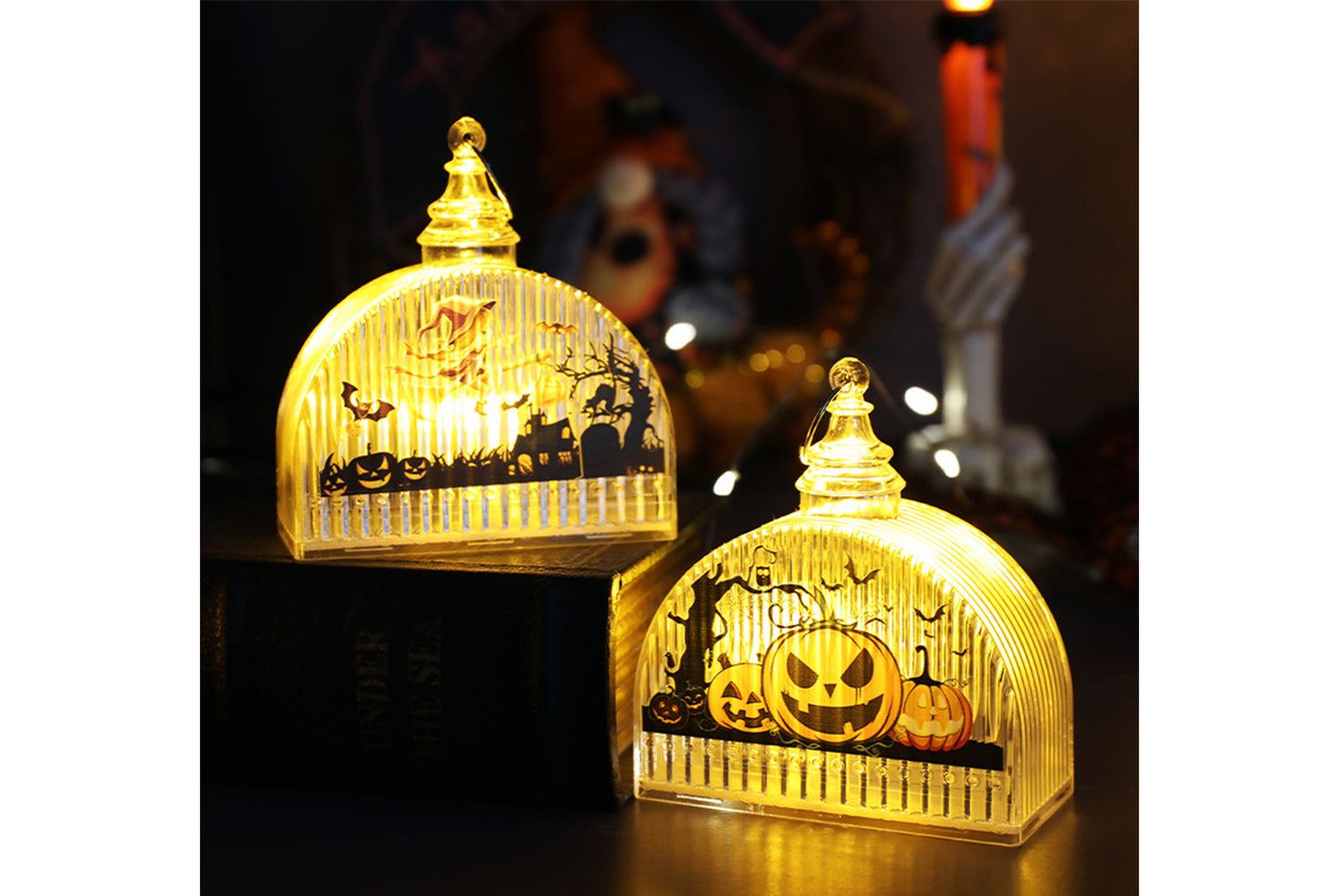 **Halloween Glowing Pumpkin Lantern | Creative Night Light Ornament**