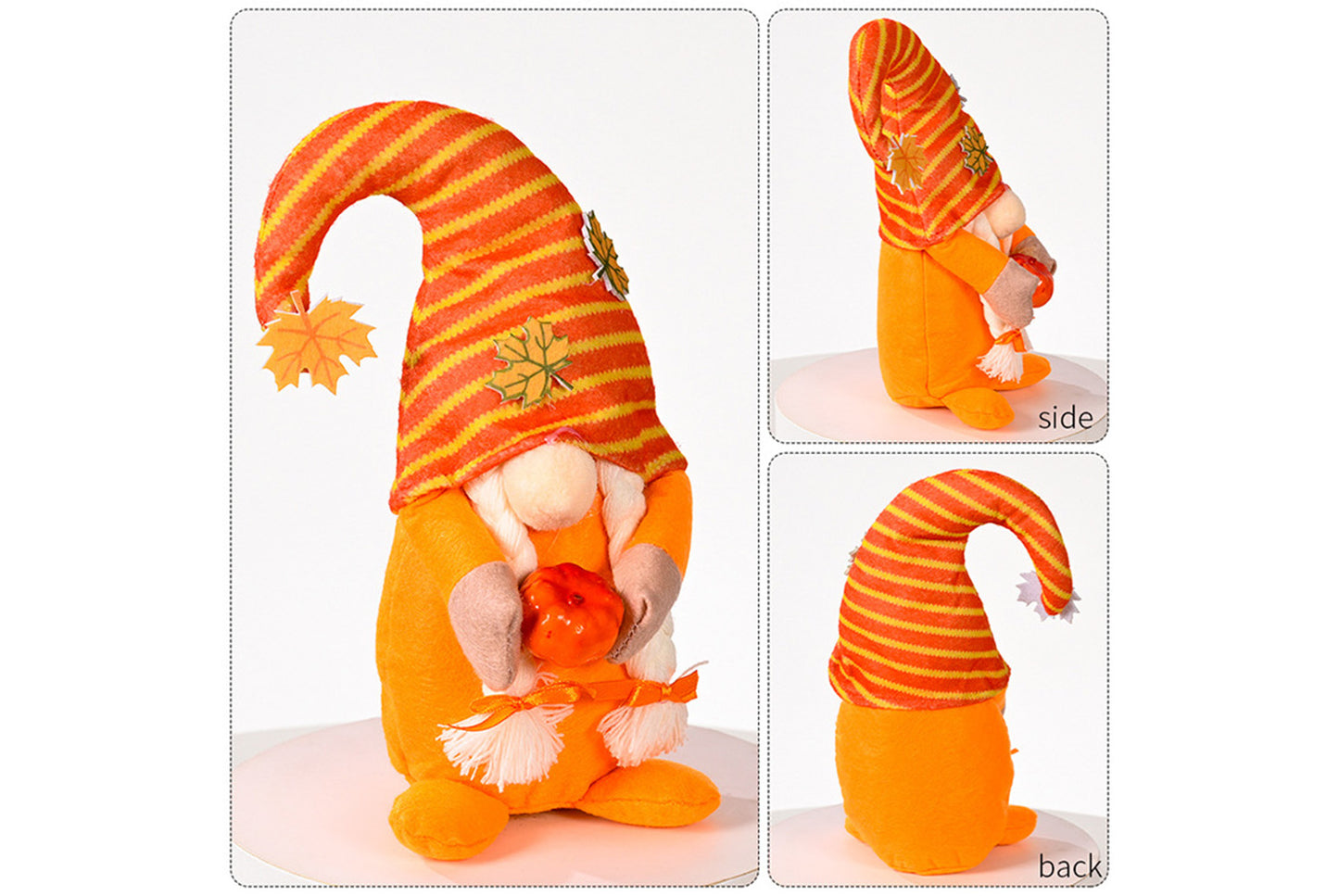**Autumn Maple Leaf Rudolph Doll | Thanksgiving Dancing Hat Ornament**