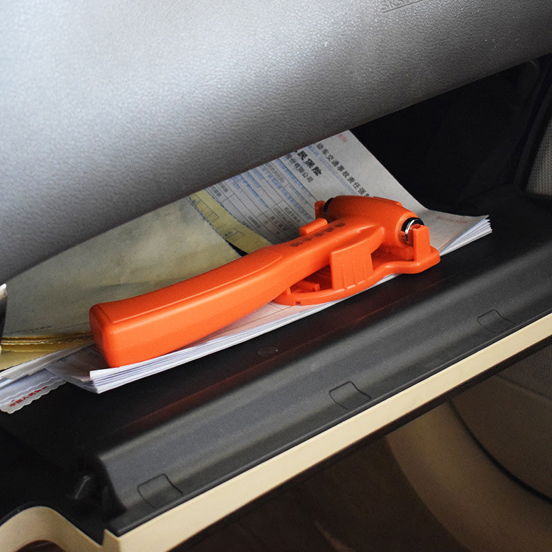 Multifunctional car safety hammer