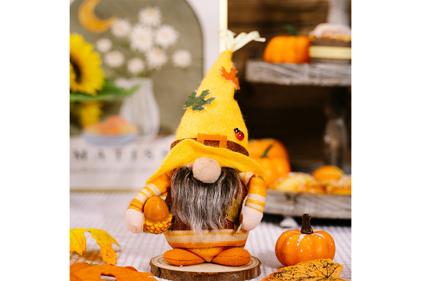 Harvest Festival Gnome Ornament | Maple Leaf Rudolph Doll Ornament