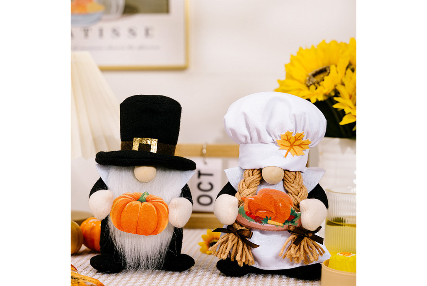 **Thanksgiving Chef Rudolph Doll | Pumpkin Gnome Doll**
