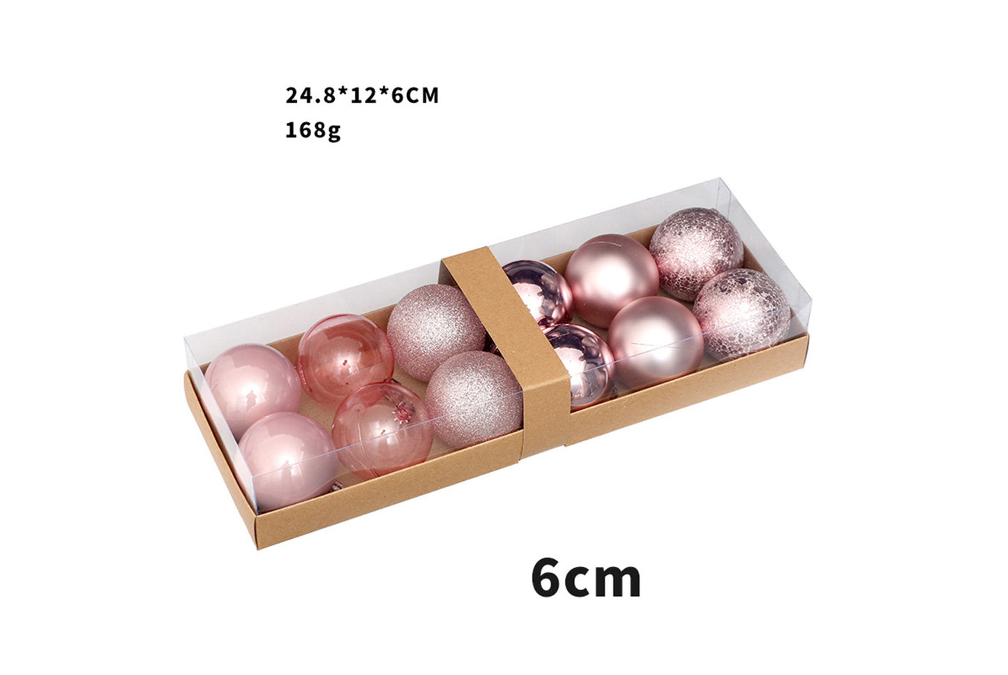 **12 Exquisitely Painted Christmas Ball Gift Box Ornaments**