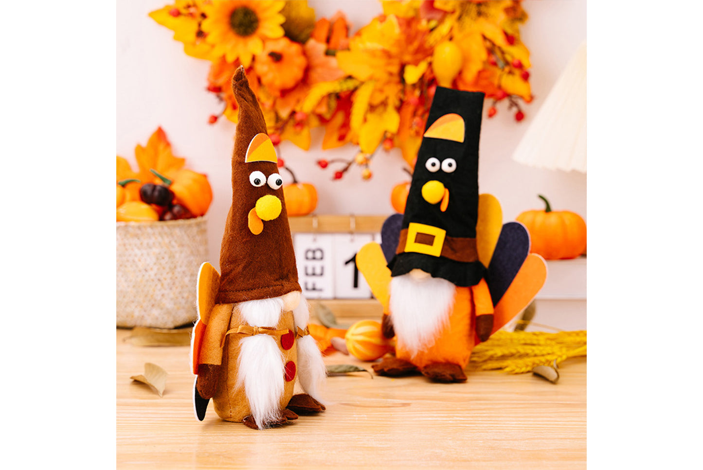 Thanksgiving Spread-Tail Turkey Gnome Ornament
