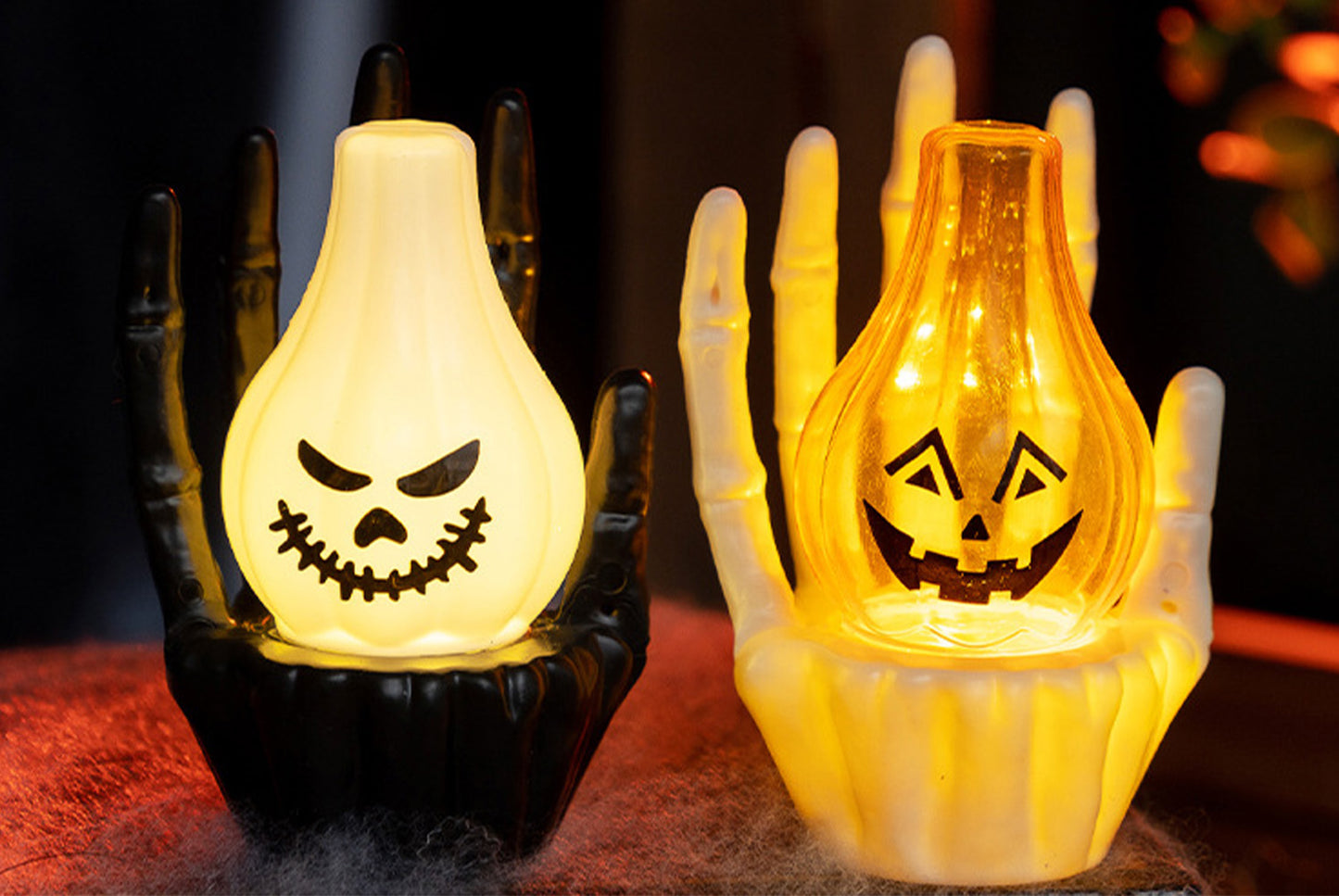 **Halloween Ghost Hand Pumpkin Lantern | Mood Lighting Props**