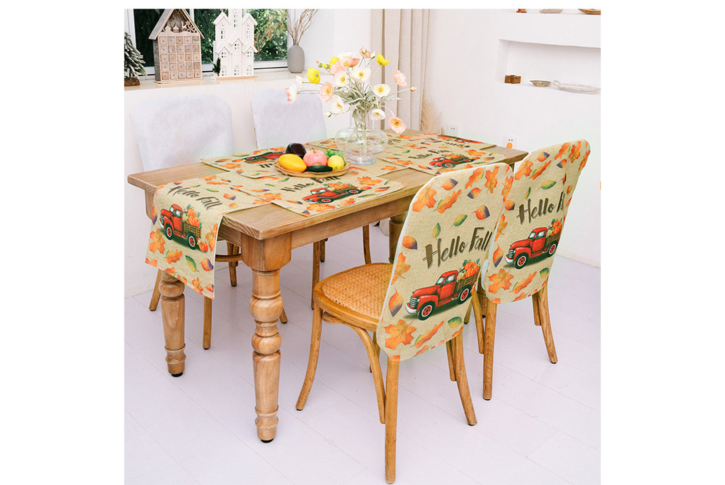 **Harvest Table and Chair Covers | Thanksgiving and Autumn Decor**