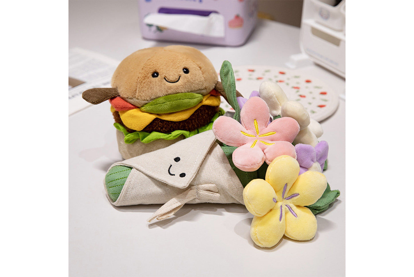 **Jellycat Creative Bouquet Hamburger Plush Toy**