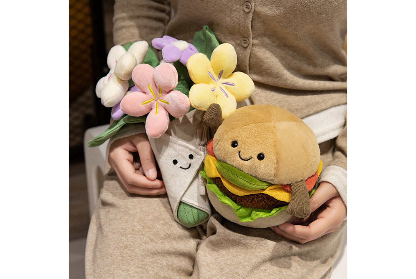 **Jellycat Creative Bouquet Hamburger Plush Toy**