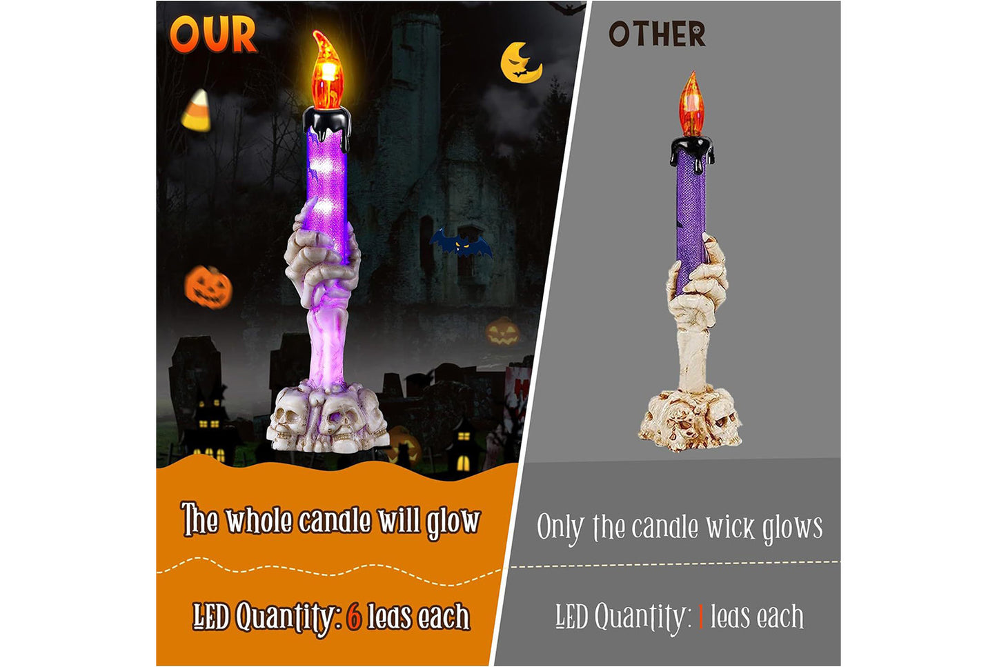 Halloween LED Ghost Hand Candle | Ghost Festival Themed Decoration Props