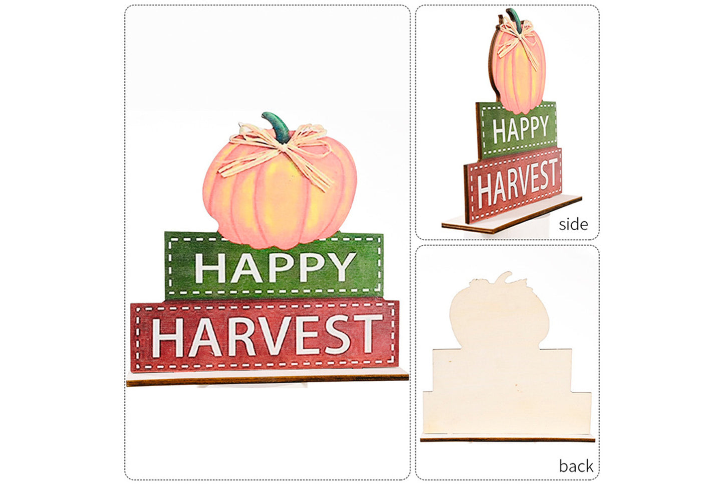 Thanksgiving Wooden Ornaments | Creative Alphabet Print Desktop Decoration