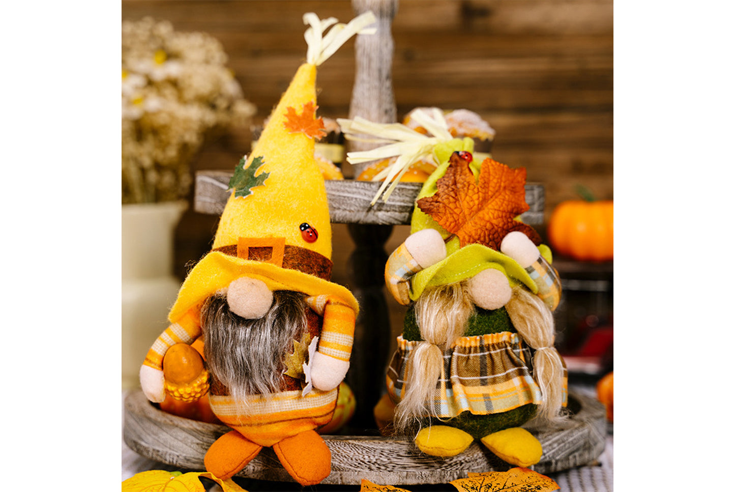 Harvest Festival Gnome Ornament | Maple Leaf Rudolph Doll Ornament