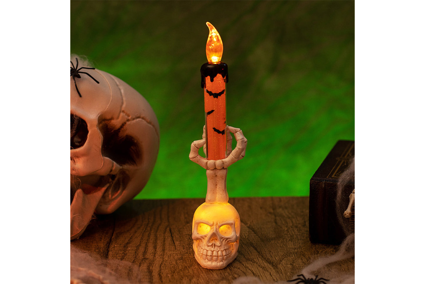 **Halloween Skull Candle Lantern | Horror Themed Decoration Prop**