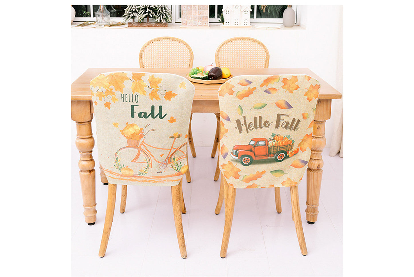 **Harvest Table and Chair Covers | Thanksgiving and Autumn Decor**