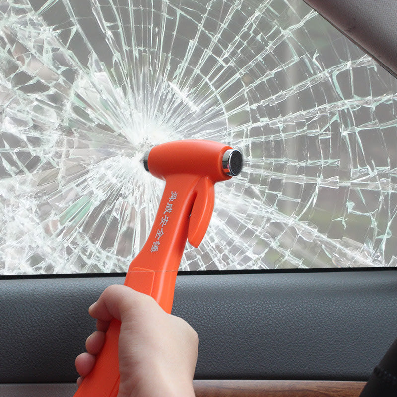 Multifunctional car safety hammer