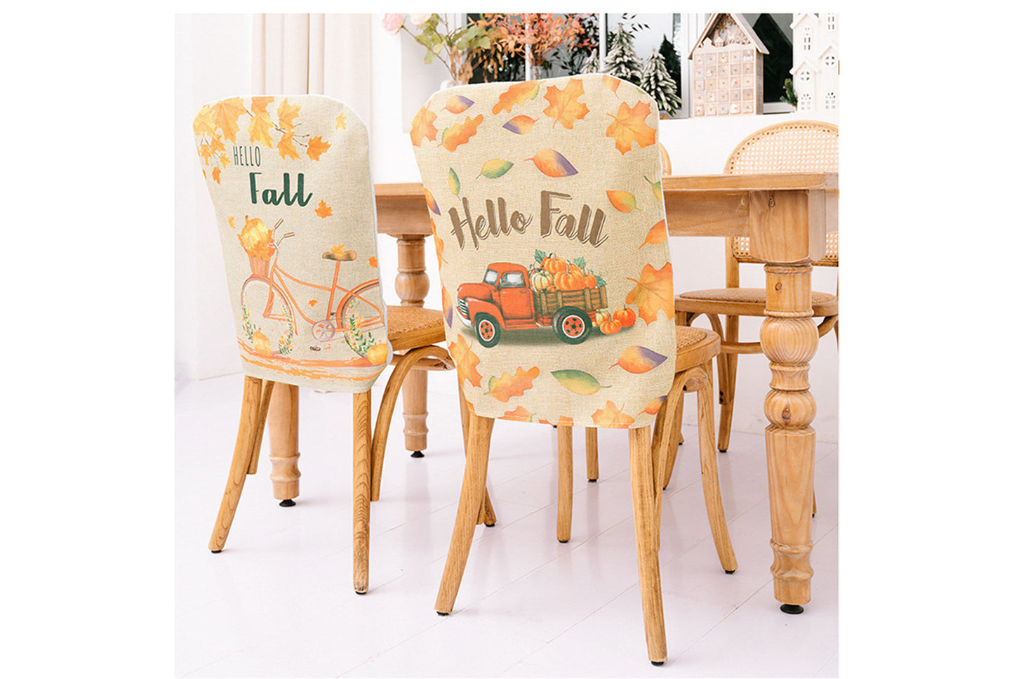**Harvest Table and Chair Covers | Thanksgiving and Autumn Decor**