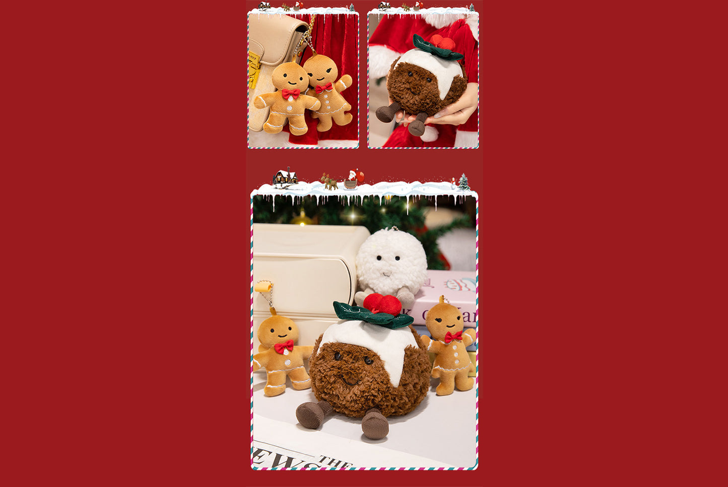 Christmas Plush Toy Set (Holiday Decorative Pendant Doll)